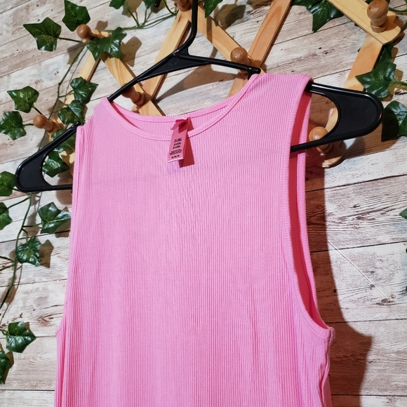 NWOT SKIMS Cotton Candy Soft Lounge Sleeveless Long Dress Pink Maxi Kim K New - Picture 6 of 12